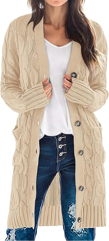 MEROKEETY Women's 2025 Long Sleeve Cardigan Sweater Fall Winter MEROKEETY Women's 2025 Long Sleeve Cardigan Sweater Fall Winter